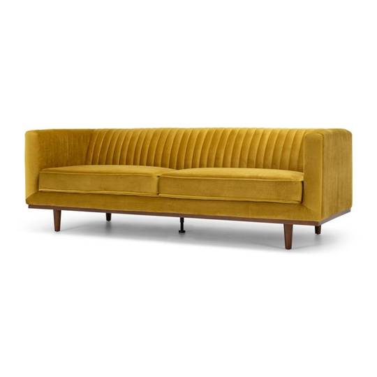Madison 3 Seater Sofa - Golden Velvet